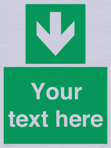 Safe condition Custom arrow down sign